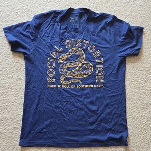 Social Distortion Navy Short-Sleeve Snake Graphic Tee